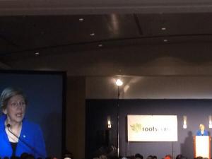 @SenWarren opens #RootsCamp13