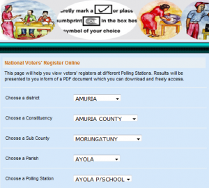 National Voters' Register Online