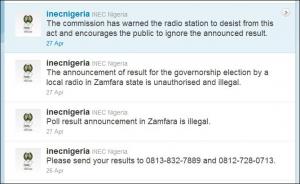 INEC Nigeria Twitter Stream