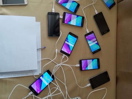 Telerivet phones ready to go