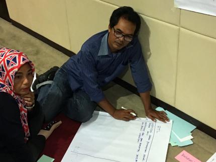 Brainstorming city priorities and next steps. 